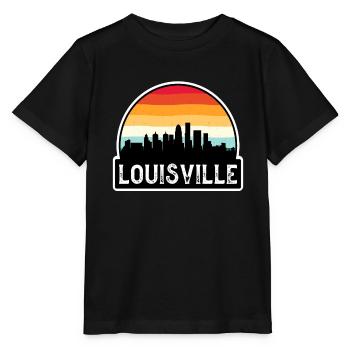 Louisville Kentucky USA Flagge Skyline Reisen Souven - Stanley/Stella Kinder T-Shirt MINI CREATOR  - Schwarz - Vorne - Mikhail (115cm)