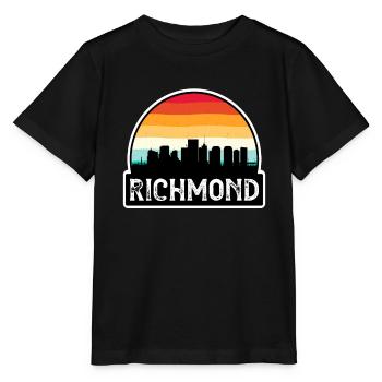 Richmond Virginie États-Unis Flag Skyline Souvenir de voyage - T-shirt bio MINI CREATOR Stanley/Stella Enfant - noir - Devant - Mikhail (115cm)