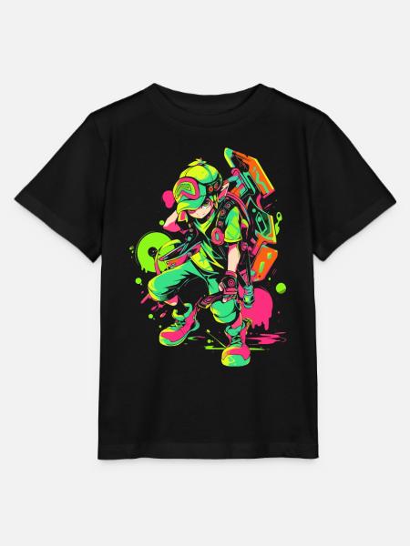 Legendärer Waldjunge: Cooles Splashy Gaming-Design - Stanley/Stella Kinder T-Shirt MINI CREATOR - Schwarz