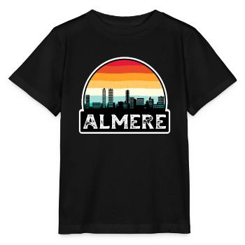 Almere Niederlande Flagge Skyline Reisesouvenir - Stanley/Stella Kinder T-Shirt MINI CREATOR  - Schwarz - Vorne - Mikhail (115cm)
