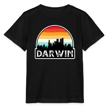 Darwin Australien Flagge Skyline Reisesouvenir - Stanley/Stella Kinder T-Shirt MINI CREATOR  - Schwarz - Vorne - Mikhail (115cm)