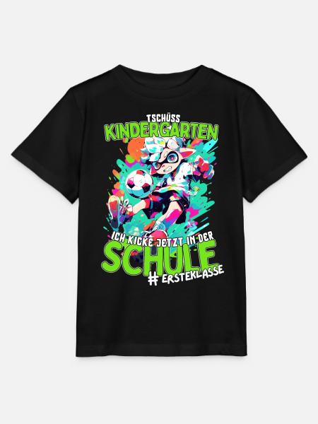 Tschüss Kindergarten: Einschulung Fußballspieler - Stanley/Stella Kinder T-Shirt MINI CREATOR  - Schwarz