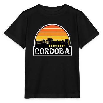 Cordoba Espagne Flag Skyline Souvenir de voyage - T-shirt bio MINI CREATOR Stanley/Stella Enfant - noir - Devant - Mikhail (115cm)