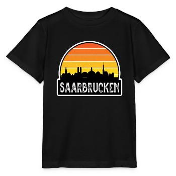 Sarrebruck Allemagne Flag Skyline Souvenir de voyage - T-shirt bio MINI CREATOR Stanley/Stella Enfant - noir - Devant - Mikhail (115cm)