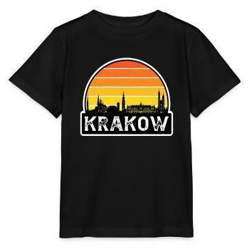 Krakau Polen Flagge Skyline Reisesouvenir - Stanley/Stella Kinder T-Shirt MINI CREATOR  - Schwarz - Vorne - Mikhail (115cm)