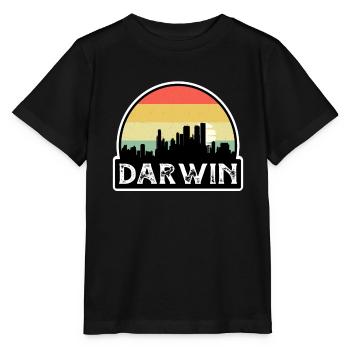 Darwin Australien Flagge Skyline Reisesouvenir - Stanley/Stella Kinder T-Shirt MINI CREATOR  - Schwarz - Vorne - Mikhail (115cm)