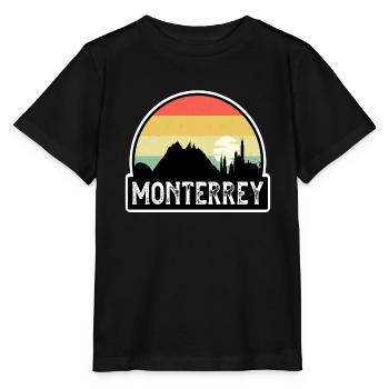 Monterrey Mexiko Flagge Skyline Reisesouvenir - Stanley/Stella Kinder T-Shirt MINI CREATOR  - Schwarz - Vorne - Mikhail (115cm)