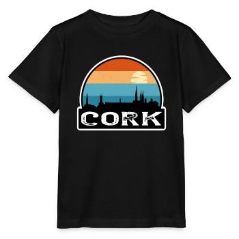 Cork Irland Flagge Skyline Reise-Souvenir - Stanley/Stella Kinder T-Shirt MINI CREATOR  - Schwarz - Vorne - Mikhail (115cm)