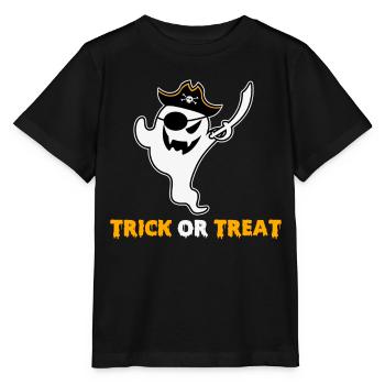 Halloween Fun: Pirate Ghost Trick Or Treat - Stanley/Stella MINI CREATOR Kids’ T-Shirt - black - Front - Mikhail (115cm)
