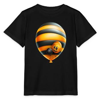 Creepy and beautiful pumpkin balloon for Halloween! - Stanley/Stella MINI CREATOR Kids’ T-Shirt - black - Front - Mikhail (115cm)