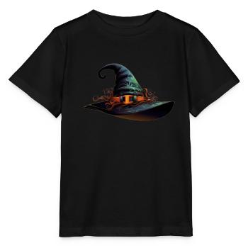 Magic witch hat for your Happy Halloween design - Stanley/Stella MINI CREATOR Kids’ T-Shirt - black - Front - Mikhail (115cm)