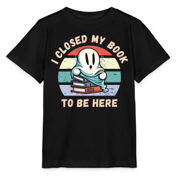 Ich habe mein Buch geschlossen um hier zu sein - Stanley/Stella Kinder T-Shirt MINI CREATOR  - Schwarz - Vorne - Mikhail (115cm)