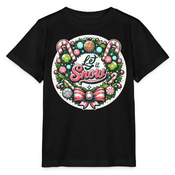Let it Snow - Funny Holidays Drôle de Noël - T-shirt bio MINI CREATOR Stanley/Stella Enfant - noir - Devant - Mikhail (115cm)