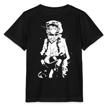 Shibuya's cool Cyberpunk Style Anime Boy Otaku - Stanley/Stella Kinder T-Shirt MINI CREATOR  - Schwarz - Vorne - Mikhail (115cm)