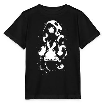 Shibuya's cool Cyberpunk Style Anime Boy Otaku - Stanley/Stella Kinder T-Shirt MINI CREATOR  - Schwarz - Vorne - Mikhail (115cm)