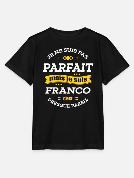 FRANCO PARFAIT - PRENOM FRANCO - T-shirt bio MINI CREATOR Stanley/Stella Enfant - noir