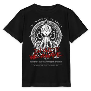 Unity Awake - Cthulhu Kult Lovecraft Necronomicon - Stanley/Stella Kinder T-Shirt MINI CREATOR  - Schwarz - Vorne - Mikhail (115cm)