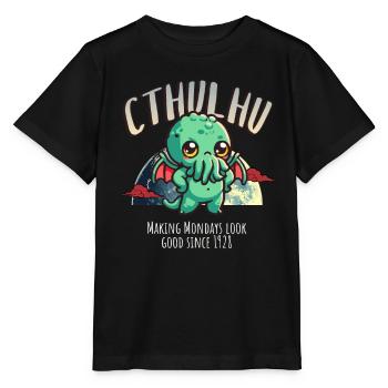 Montag 1928 - Cthulhu Kult Lovecraft Necronomicon - Stanley/Stella Kinder T-Shirt MINI CREATOR  - Schwarz - Vorne - Mikhail (115cm)