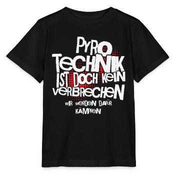 La pyrotechnie n’est pas un crime - Meme Spruch - T-shirt bio MINI CREATOR Stanley/Stella Enfant - noir - Devant - Mikhail (115cm)