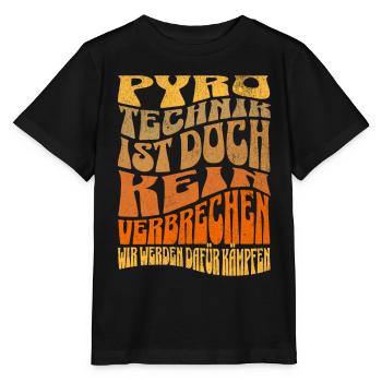 La pyrotechnie n’est pas un crime - Meme Spruch - T-shirt bio MINI CREATOR Stanley/Stella Enfant - noir - Devant - Mikhail (115cm)