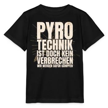 La pyrotechnie n’est pas un crime - Meme Spruch - T-shirt bio MINI CREATOR Stanley/Stella Enfant - noir - Devant - Mikhail (115cm)