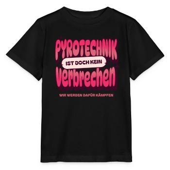 La pyrotechnie n’est pas un crime - Meme Spruch - T-shirt bio MINI CREATOR Stanley/Stella Enfant - noir - Devant - Mikhail (115cm)