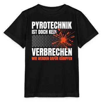 La pyrotechnie n’est pas un crime - Meme Spruch - T-shirt bio MINI CREATOR Stanley/Stella Enfant - noir - Devant - Mikhail (115cm)