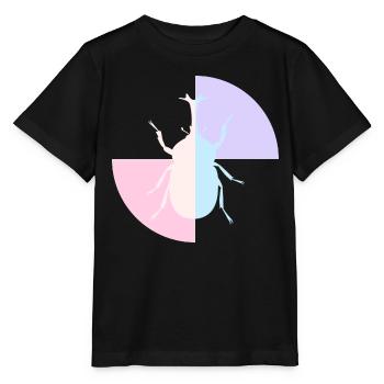 Duo Gelb Pastellblau - Stanley/Stella Kinder T-Shirt MINI CREATOR  - Schwarz - Vorne - Mikhail (115cm)
