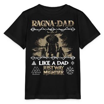 RAGNA-DAD Vikings with children for Father's Day - Stanley/Stella MINI CREATOR Kids’ T-Shirt - black - Front - Mikhail (115cm)