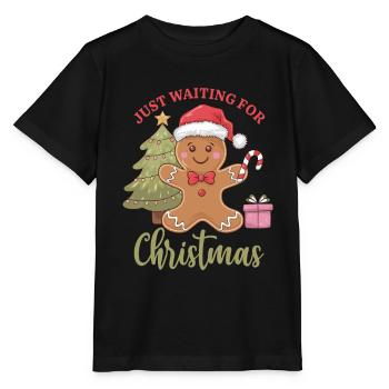 En attendant Noël - Gingerbread Joy - T-shirt bio MINI CREATOR Stanley/Stella Enfant - noir - Devant - Mikhail (115cm)