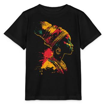 Farbenfrohes Heritage Black History Month Profil - Stanley/Stella Kinder T-Shirt MINI CREATOR  - Schwarz - Vorne - Mikhail (115cm)
