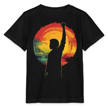 Autonomisation Patrimoine Mois de l’histoire des Noirs Art - T-shirt bio MINI CREATOR Stanley/Stella Enfant - noir - Devant - Mikhail (115cm)