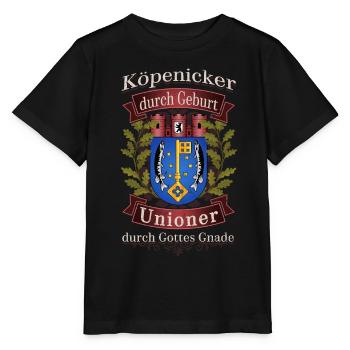 Köpenicker durch Geburt Unioner durch Gottes Gnade - Stanley/Stella Kinder T-Shirt MINI CREATOR  - Schwarz - Vorne - Mikhail (115cm)