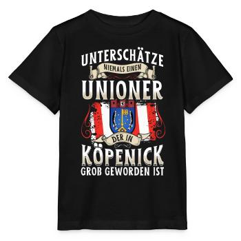 Unterschätze niemals einen Unioner aus Köpenick - Stanley/Stella Kinder T-Shirt MINI CREATOR  - Schwarz - Vorne - Mikhail (115cm)