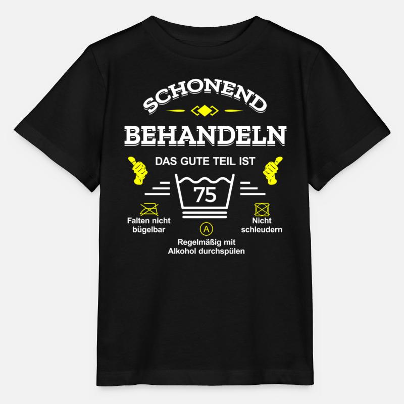 HANDLE MIT SORGFALT – 75 JAHRE PERFEKTION - Stanley/Stella Kinder T-Shirt MINI CREATOR  - Schwarz
