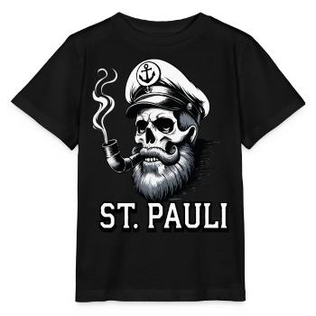 St.Pauli Kiez Hamburg Totenkopf Sankt Pauli - T-shirt bio MINI CREATOR Stanley/Stella Enfant - noir - Devant - Mikhail (115cm)