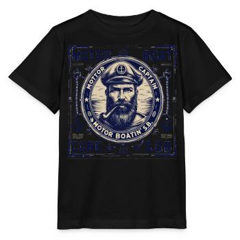 Captain Hamburg St Pauli Hanseatic City Skull - Stanley/Stella MINI CREATOR Kids’ T-Shirt - black - Front - Mikhail (115cm)