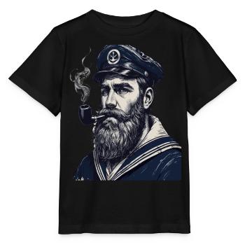 Captain Hamburg St Pauli Hanseatic City Skull - Stanley/Stella MINI CREATOR Kids’ T-Shirt - black - Front - Mikhail (115cm)