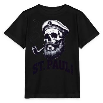 St.Pauli Kiez Hamburg Totenkopf Sankt Pauli - T-shirt bio MINI CREATOR Stanley/Stella Enfant - noir - Devant - Mikhail (115cm)