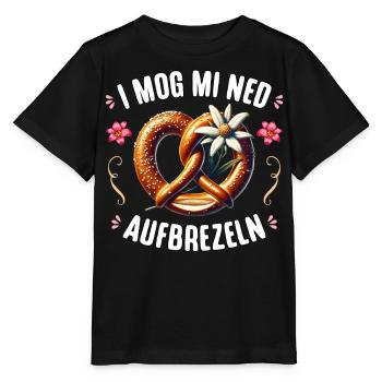Trachtenshirt Damen Trachten T-Shirt Dirndl Ersatz - Stanley/Stella Kinder T-Shirt MINI CREATOR  - Schwarz - Vorne - Mikhail (115cm)