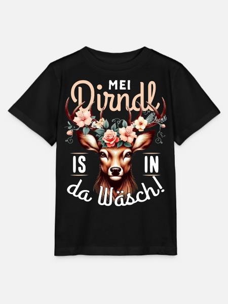 Trachtenshirt Damen Ersatz Dirndl T-Shirt Tracht - Stanley/Stella Kinder T-Shirt MINI CREATOR  - Schwarz