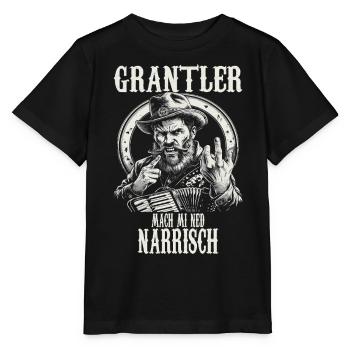 Grantler Grantig Bairischen Dialekten Bayern - Stanley/Stella Kinder T-Shirt MINI CREATOR  - Schwarz - Vorne - Mikhail (115cm)