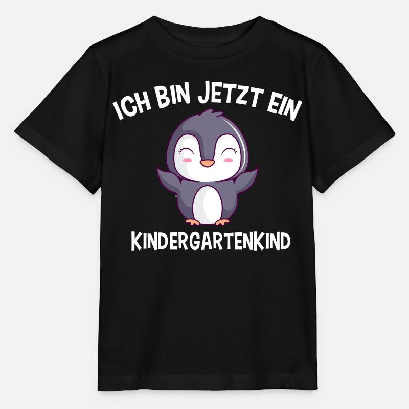 Ich Bin Jetzt Ein Kindergartenkind Pinguin Kita - Stanley/Stella Kinder T-Shirt MINI CREATOR - Schwarz