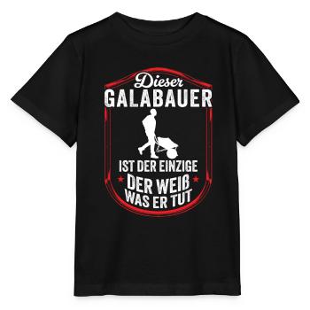 Galabauer weiß es Landschaftsgärtner - Stanley/Stella Kinder T-Shirt MINI CREATOR  - Schwarz - Vorne - Mikhail (115cm)
