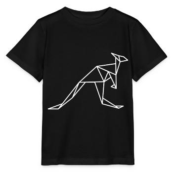 Kangaroo Geometry Lines - Stanley/Stella MINI CREATOR Kids’ T-Shirt - black - Front - Mikhail (115cm)