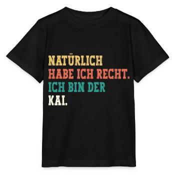 Kai Lustiger Spruch Vorname Name Kai - Stanley/Stella Kinder T-Shirt MINI CREATOR  - Schwarz - Vorne - Mikhail (115cm)