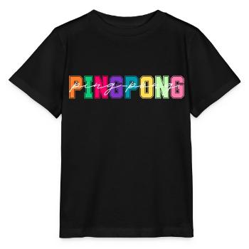 Ping pong colors - ping pong lover gift - Stanley/Stella MINI CREATOR Kids’ T-Shirt - black - Front - Mikhail (115cm)