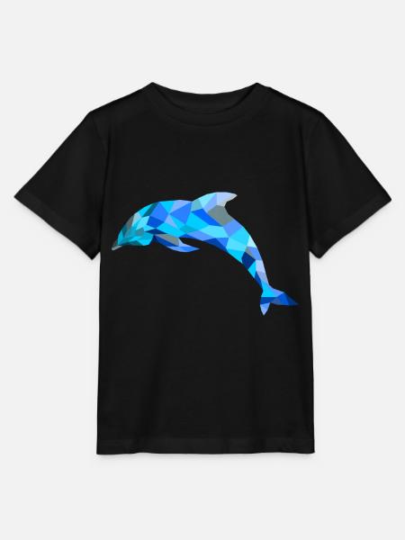 Blauer Delphin - Stanley/Stella Kinder T-Shirt MINI CREATOR  - Schwarz