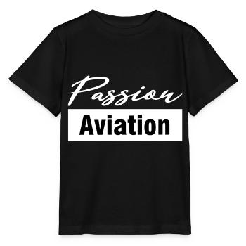Luftfahrt - Flugzeug - Stanley/Stella Kinder T-Shirt MINI CREATOR  - Schwarz - Vorne - Mikhail (115cm)