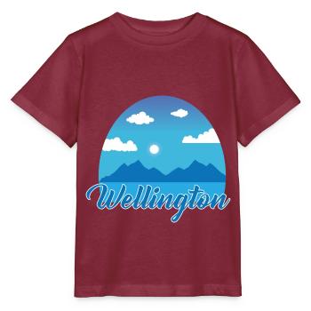 Vacances de rêve Wellington en bleu - T-shirt bio MINI CREATOR Stanley/Stella Enfant - bordeaux - Devant - Kain (125cm)
